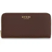 GUESS portemonnee Danielle SLG Zip Around Wallet Brown donkerbruin