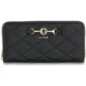 GUESS portemonnee Frances SLG Large Zip Around Wallet Black zwart