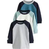 Next Shirt blauw / lichtgrijs / mintgroen / wit
