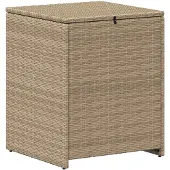 vidaXL Bankstel 6 st 4-zits Beige en Lichtgrijs Poly Rattan en Staal