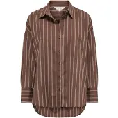 ONLY Blouse 'ONLOREGON ALVA' chocoladebruin / wit