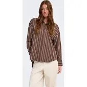 ONLY Blouse 'ONLOREGON ALVA' chocoladebruin / wit