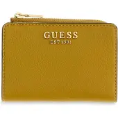 GUESS portemonnee Melody SLG Zip Around Card Case Topaz mosterdgeel