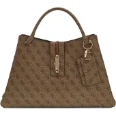 GUESS handtas schoudertas Yvonne Girlfriend Carryall Latte Logo Lichtbruin