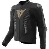 Dainese Super Speed 5, leren jas ,Zwart/Zwart/Goud ,50