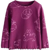 Next Shirt sering / roodviolet