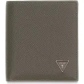 GUESS Leren portemonnee Milano Bifold Wallet Grey / Blue Taupe