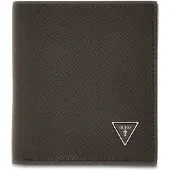 GUESS Leren portemonnee Milano Bifold Wallet Dark Oak / Grey donkerbruin