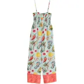 Next Jumpsuit geel / mintgroen / koraal / rood