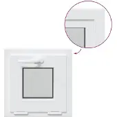vidaXL Kantel kelderraam RISOR 40 x 40 cm PVC en helder vlakglas