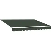 vidaXL Vervangingsdoek zonnescherm voor 4x3,5 m Donkergroen Polyester
