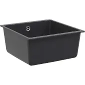 vidaXL Enkele keukenspoelbak Graniet 43 x 46 x 20 cm Grafiet