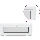 vidaXL Kantel kelderraam RISOR 110 x 45 cm PVC en helder vlakglas