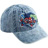 Next Hoed 'Marvel' blauw denim / lichtgroen / rood / wit