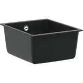 vidaXL Enkele keukenspoelbak Graniet 37 x 46 x 20 cm Grafiet