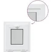 vidaXL Kantel kelderraam RISOR 40 x 45 cm PVC en helder vlakglas