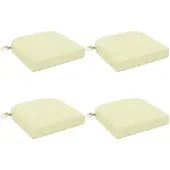 vidaXL 4-delige zitkussens SOEST 4 pcs 100% Polyester Crèmekleurig