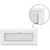 vidaXL Kantel kelderraam RISOR 95 x 45 cm PVC en helder vlakglas