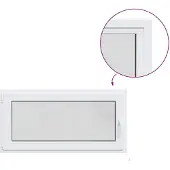 vidaXL Kleur binnenkant kelderraam Wit RISOR 120 x 50 cm