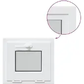 vidaXL Kantel kelderraam RISOR 50 x 45 cm PVC en helder vlakglas