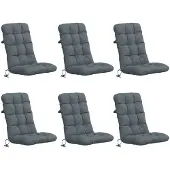vidaXL 6-delige hoogrugkussen VIANEN 6 pcs 100% Polyester Blauw
