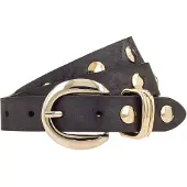 B.belt Studded belt Leder 90 cm zwart
