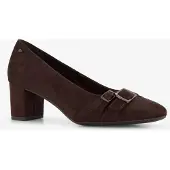 Jana dames pumps met H-leest donkerbruin maat 37