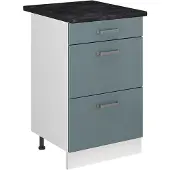 Vicco Keukenonderkast R-Line, Blauw-grijs/Wit, 50 cm antraciet werkblad