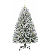 vidaXL Kunstkerstboom 150 cm 150 LED's Warmwit PVC en Staal