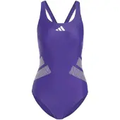 Adidas - Women's 3 Bar Logo C-Back Suit - Badpak 42, purper