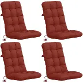 vidaXL 4-delige hoogrugkussen VIANEN 4 pcs 100% Polyester Rood