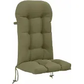 vidaXL Zon Ligzitzak Kussen PUTTEN 100% Polyester Olijfgroen