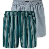 Schiesser Boxershorts ' Multi ' blauw gemêleerd / grijs gemêleerd / groen