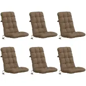 vidaXL 6-delige hoogrugkussen VIANEN 6 pcs 100% Polyester Taupe