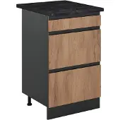 Vicco Keukenonderkast R-Line, Goudkleurig Eiken/Antraciet, 50 cm antraciet werkblad