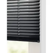 HEMA Jaloezie aluminium zijdeglans 25mm zwart (zwart)