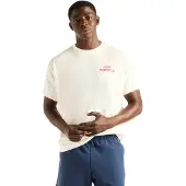 New Balance Shirt ecru / hemelsblauw / bloedrood