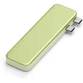 Satechi USB-C Snap hub Macbook Neo 13" – Dubbele USB-C Connectoren – Compact & Draagbaar Ontwerp – HDMI Poort tot 4K@60Hz - Geel