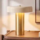 NOLA Tafellampe , Dionne, Beige, Woonkamer, Metaal, Modern