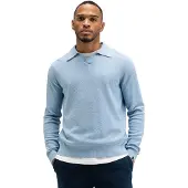 Butcher of Blue Polo lange mouw m2626030 boucle