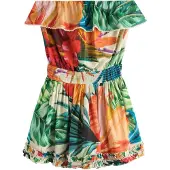 Next Jumpsuit groen / lichtgroen / oranje / rood