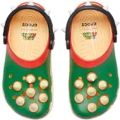 Crocs Clogs 'Bowser IAM' camel / groen / rood