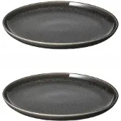 IKEA 2x GLADELIG Bord - Donkergrijs, 20 cm