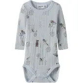 Name it Rompertje/body 'NBMWANG' duifblauw / bruin / pastellila / pasteloranje