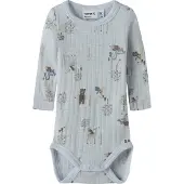 Name it Rompertje/body 'NBMWANG' duifblauw / bruin / pastellila / pasteloranje