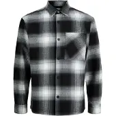 Jack & Jones Overhemd 'JJEJACKSON' grijs / antraciet / wit