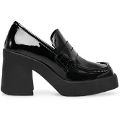 Steve madden Mocassins 'Womens Utmost Blk Pat Loafer Shoes' zwart