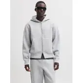 Jack & Jones Sweatvest 'JCOLEGACY' grijs gemêleerd