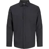 Jack & Jones Overhemd 'JJEFIELD' zwart gemêleerd