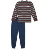 Schiesser Nachtkledij ' Nightwear ' donkerblauw / donkerbruin